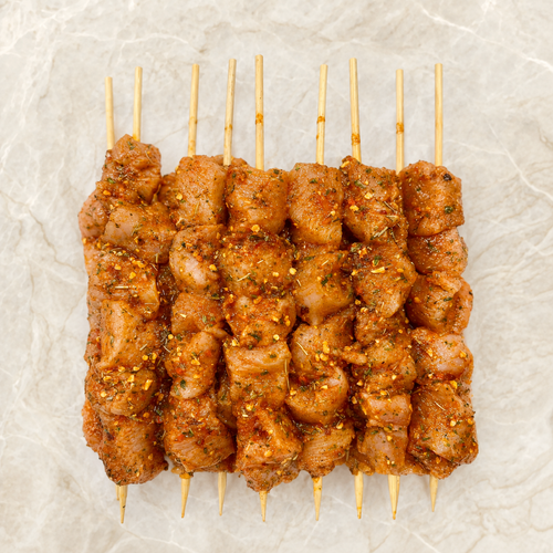 Cedar Marinated Chicken Breast Skewers