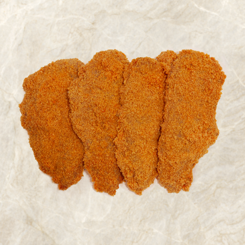 Crumbed halal chicken tenderloin schnitzel from Cedar Food Group Sydney