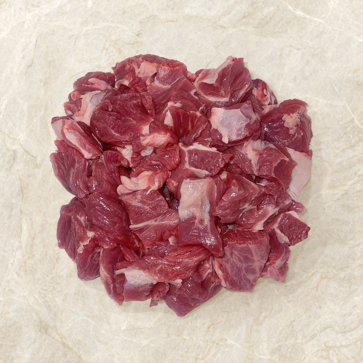 Diced grass-fed halal lamb from Cedar Food Group Sydney