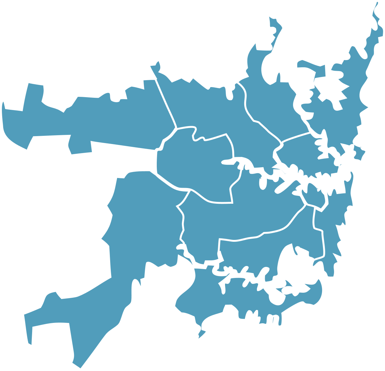 Map of Cedar Food Group wholesale delivery areas across Australia
